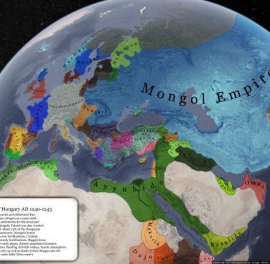 Imperium mongolskie u szczytu swojej potęgi w XIII wieku