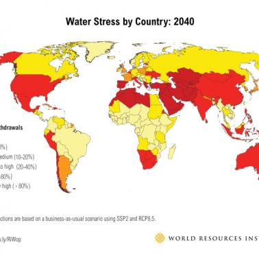 Gdzie zapotrzebowanie na wodę przekroczy jej dostępność do 2040 r.
