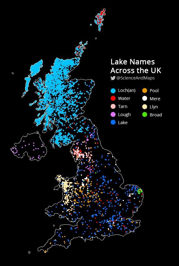 Nazwy jezior w UK