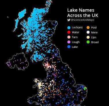 Nazwy jezior w UK