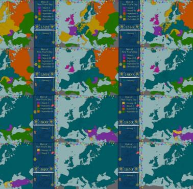 Kiedy obchodzono w Europie Nowy Rok, od 1522 roku do współczesności