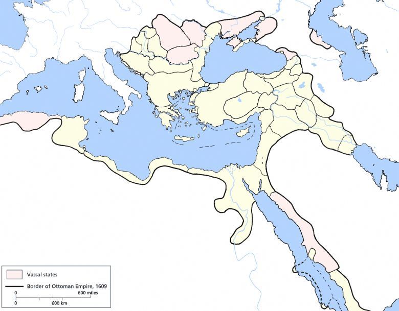 Prowincje i wasale Imperium Osmańskiego w 1609 roku