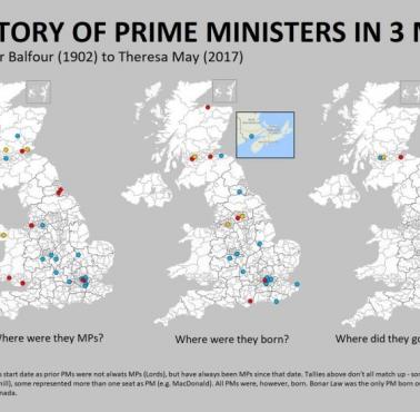 Skąd pochodzili i gdzie studiowali premierzy UK, od 1902 roku do dzisiaj