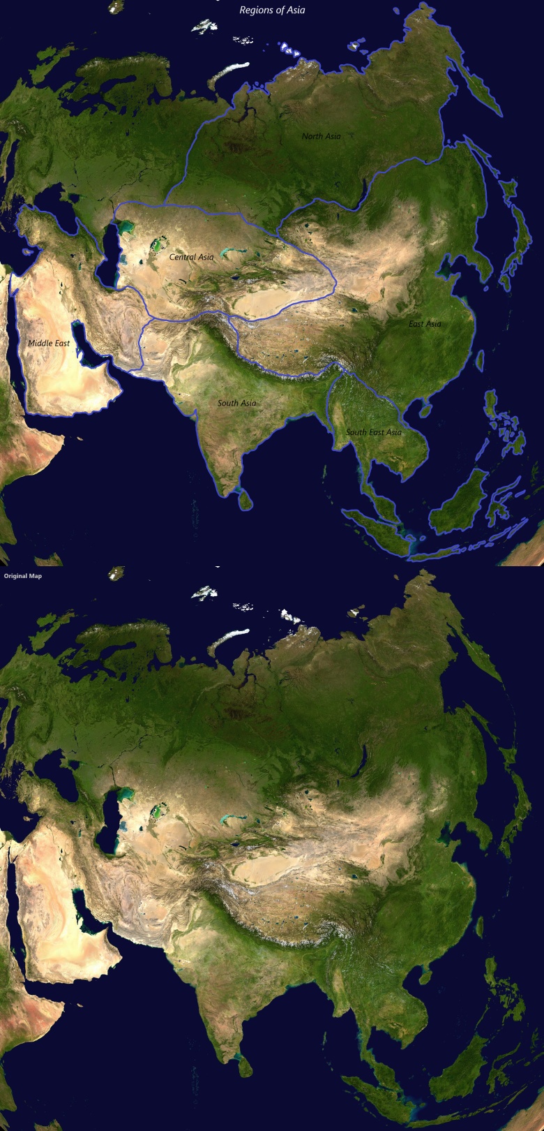 Regiony geograficzne Azji