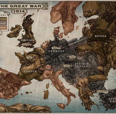 Niesamowita mapa wielkiej wojny z 1914 roku