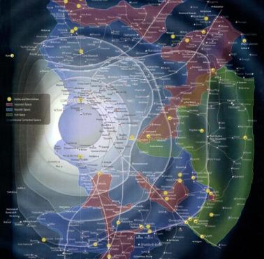 Mapa wszechświata z serii filmów "Gwiezdne Wojny"