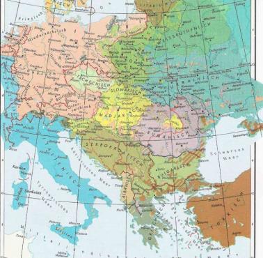 Języki w Europie Środkowo-Wschodniej, 1910