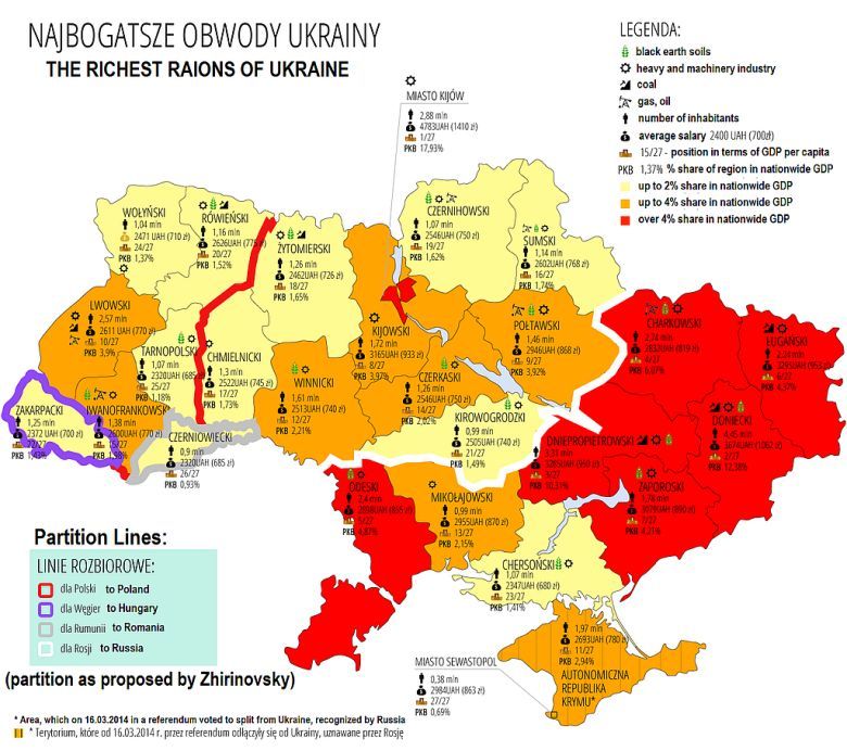Najbogatsze i najuboższe tereny Ukrainy
