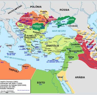 Zasięg i ekspansja Imperium Otomańskiego