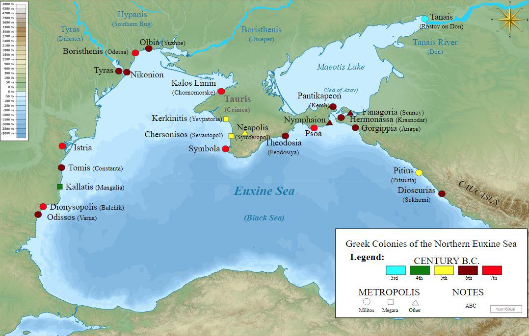 Kolonie greckie w północnej części Morza Czarnego, VIII-III w. p.n.e.