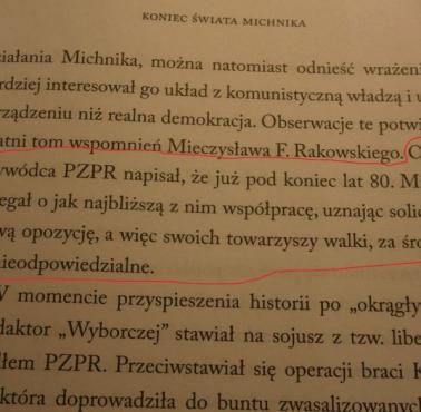 Walka z komuną A.Michnika we wspomnieniach premiera Mieczysława Rakowskiego