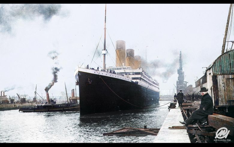 RMS Titanic w porcie w Southampton, 10 kwietnia 1912