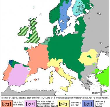 Brzmienie "G" w różnych europejskich językach 