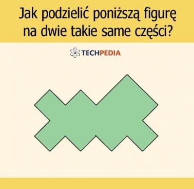 Jak podzielić poniższą figurę na dwie takie same części?