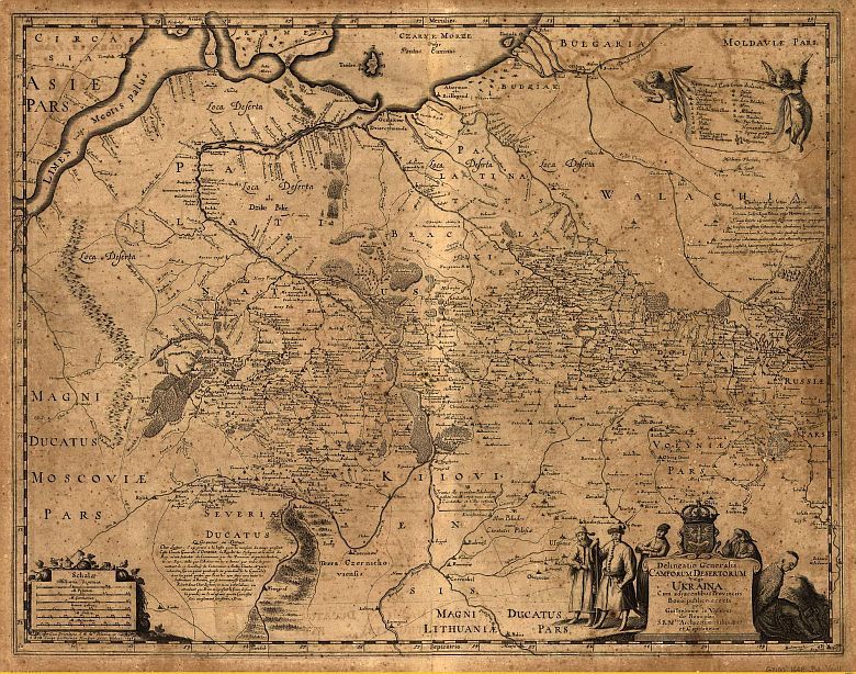 Mapa Ukrainy z XVII wieku