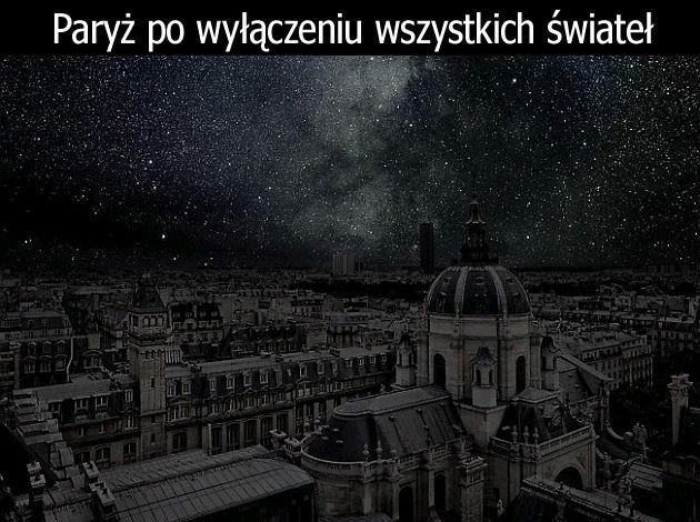 Paryż po wyłączeniu świateł
