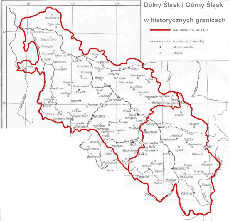 Dolny i Górny Śląsk w historycznych granicach