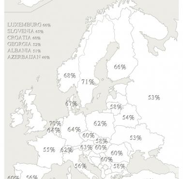 Znajomość języka angielskiego w poszczególnych europejskich krajach, 2019