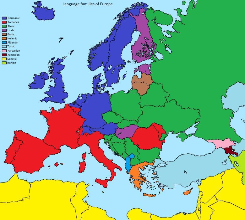 Rodziny języków w Europie