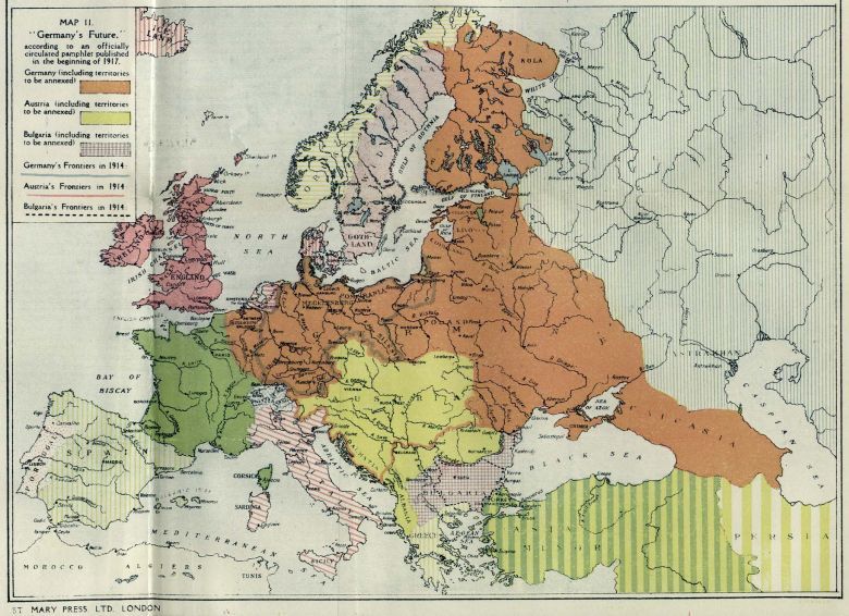 Niemieckie plany podziału Europy po zwycięstwie państw centralnych w I wojnie światowej
