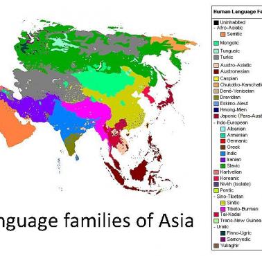 Rodziny języków w Azji
