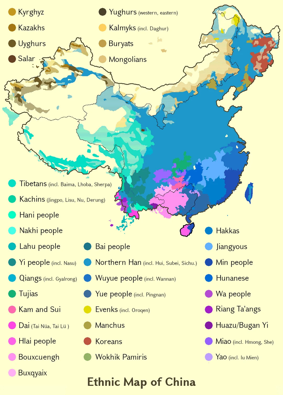 Mapa etniczna Chin