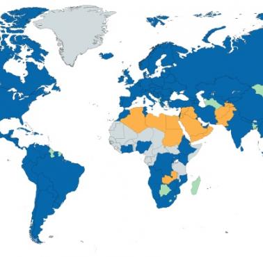 Mapa krajów, w których są synagogi wersja