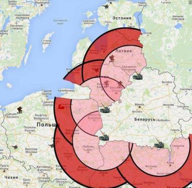 Zasięg rażenia nowych białoruskich wyrzutni rakietowych Polonez