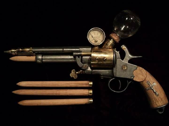 Oldschoolowy pistolet na wampiry Dr Cagliostro