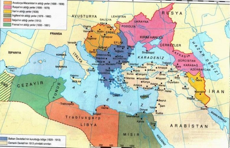 Lechistan na mapach tureckich i perskich (obecny Iran)