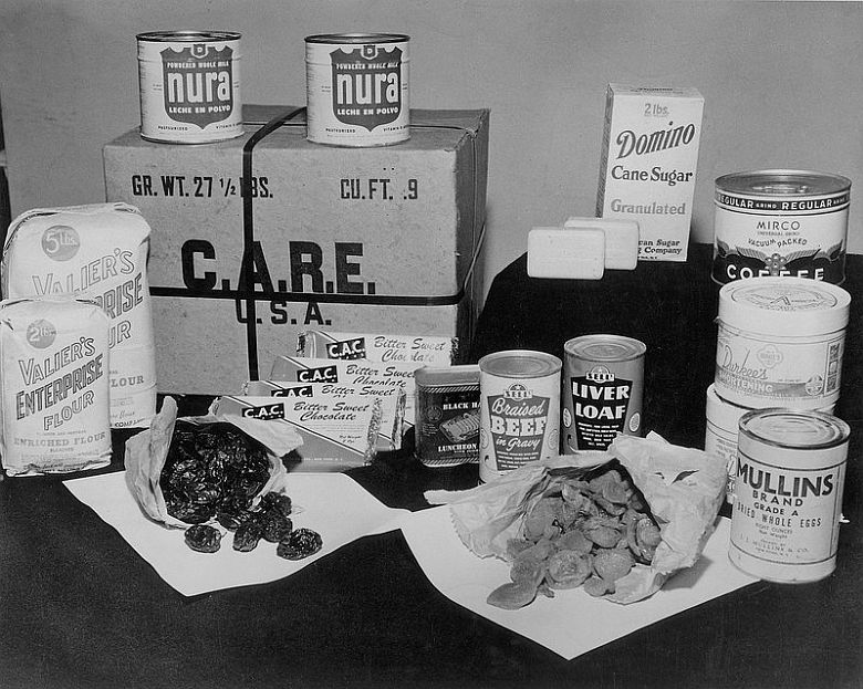 Amerykańska paczka żywnościowa przeznaczona dla ludności cywilnej Europy Zachodniej, 1945