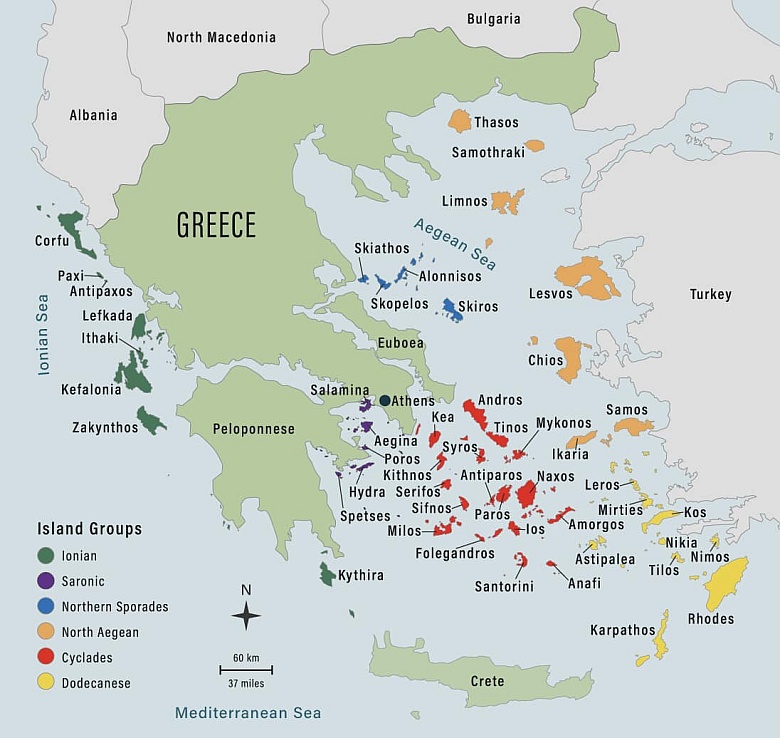Mapa starożytnej Grecji