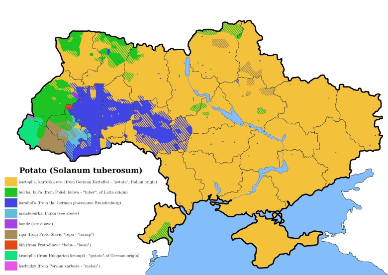 Słowo ziemniak na Ukrainie