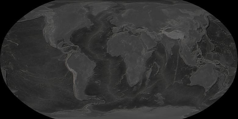 Reliefowa mapa świata