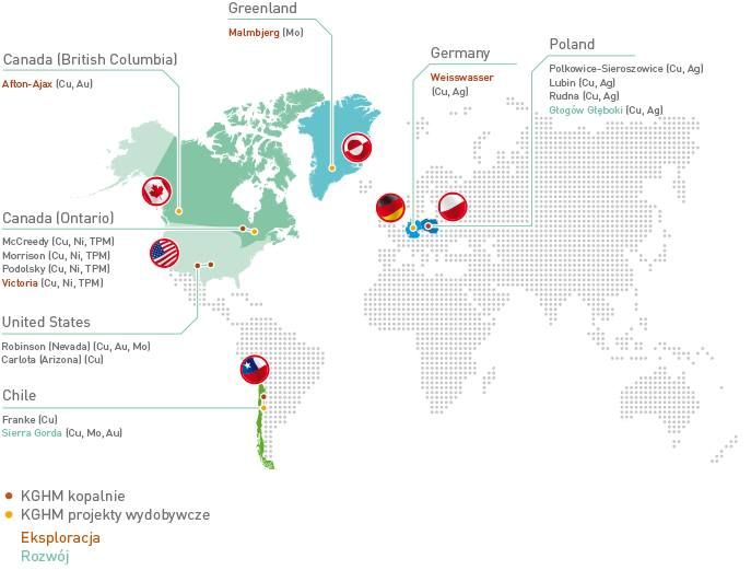 Aktywa naszej jedynie firmy o charakterze globalnym - KGHM, której politykom III RP nie udało się wykończyć lub wyprzedać