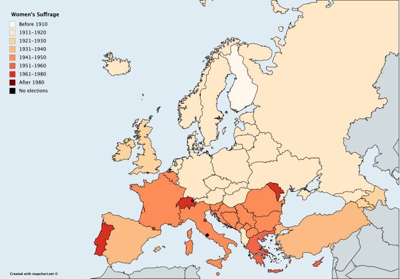 Rok, w którym kobiety zyskały prawo wyborcze w Europie