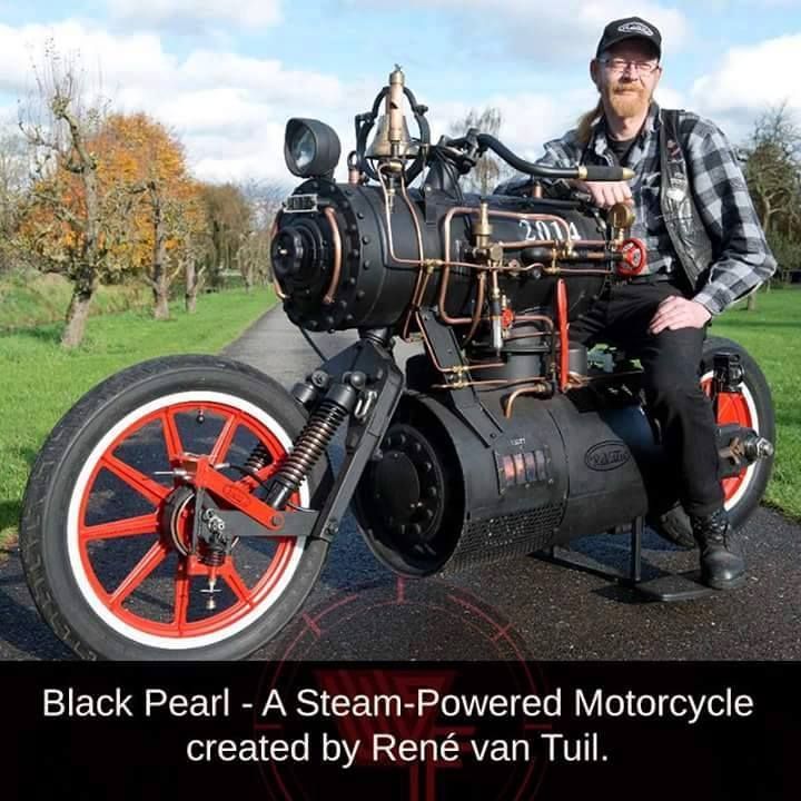 Black Pearl – niesamowity motocykl na parę