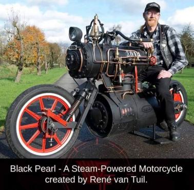 Black Pearl – niesamowity motocykl na parę
