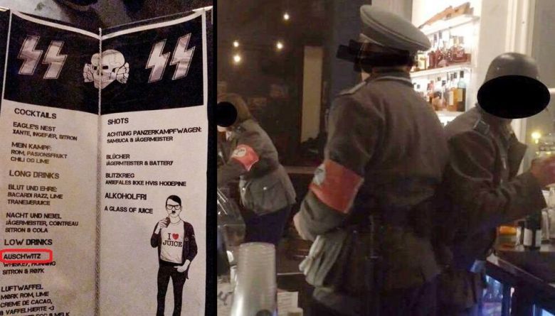 Drinki AUSCHWITZ, Blitzkrieg i Mein Kampf oraz barmani w mundurach SS w jednym z klubów w Trondheim