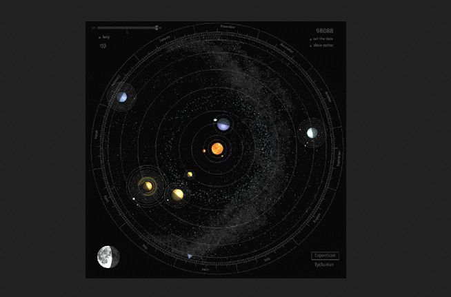  Bardzo przejrzysta animacja mapy Układu Słonecznego (animacja)
