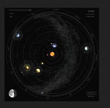  Bardzo przejrzysta animacja mapy Układu Słonecznego (animacja)