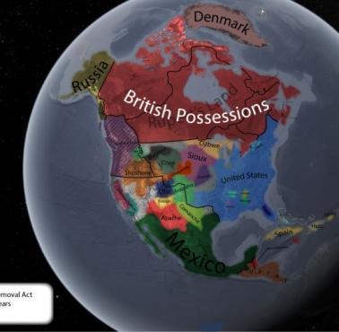 Ameryka Północna w 1830 roku