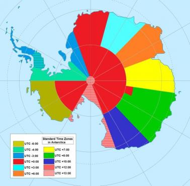Strefy czasowe na Antarktydzie