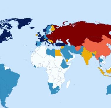 Polityczna mapa świata w 1953 roku