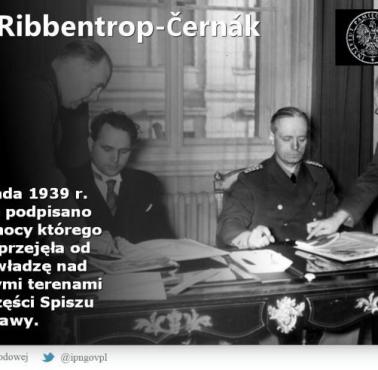 Pakt Ribbentrop–Černak, początek słowackiej okupacji ziem polskich, Berlin, 21 listopada 1939