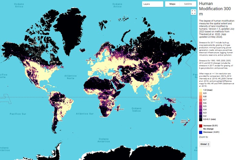 Globalne zmiany wprowadzone przez człowieka w 2017 r. (ingerencja, przekształcenia w obszary rolnicze, miejskie ...)