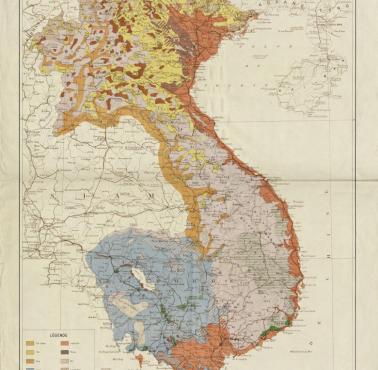 Mapa etniczna Indochin z 1949 roku