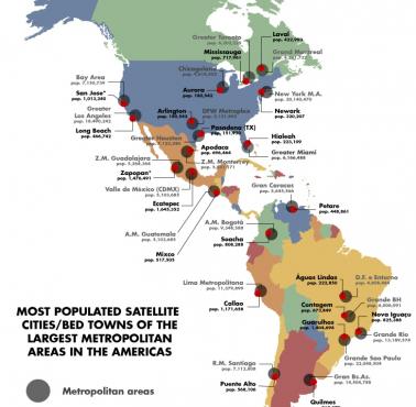 Najbardziej zaludnione miasta i metropolie obu Ameryk