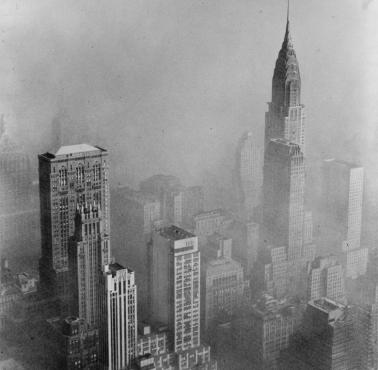 Smog w Nowym Jorku (widok z budynku Empire State Building), listopad 1966