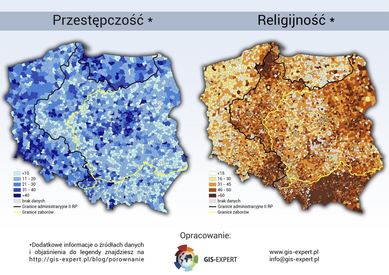 Porównanie przestępczości i religijności w Polsce